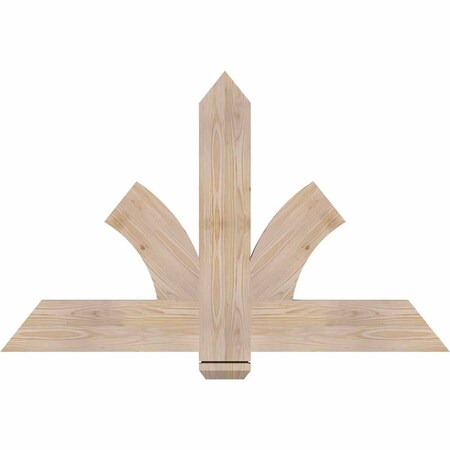 Ekena Millwork Redmond Smooth Timber Gable Bracket, Douglas Fir, 48"W x 30"H x 1 1/2"D x 5 1/2"F, 15/12 Pitch GBW048X30X0206RED00SDF